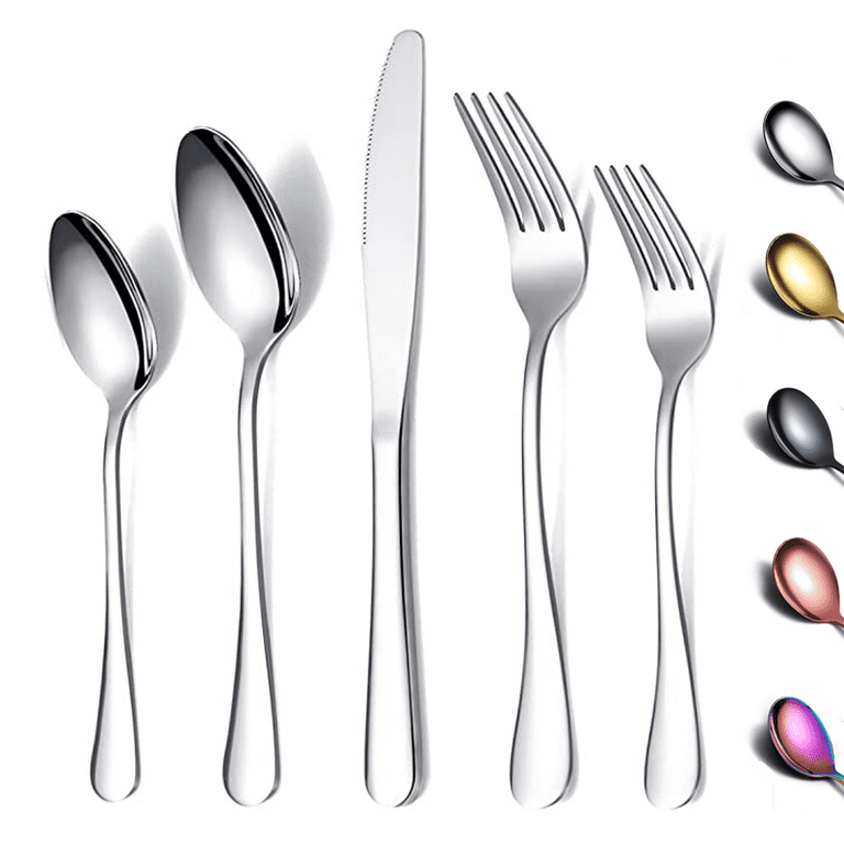 ReaNea 20 Pieces Silverware Set Stainless Steel Flatware Set, Spoons and  Forks Cutlery Set Service for 4 - Walmart.com