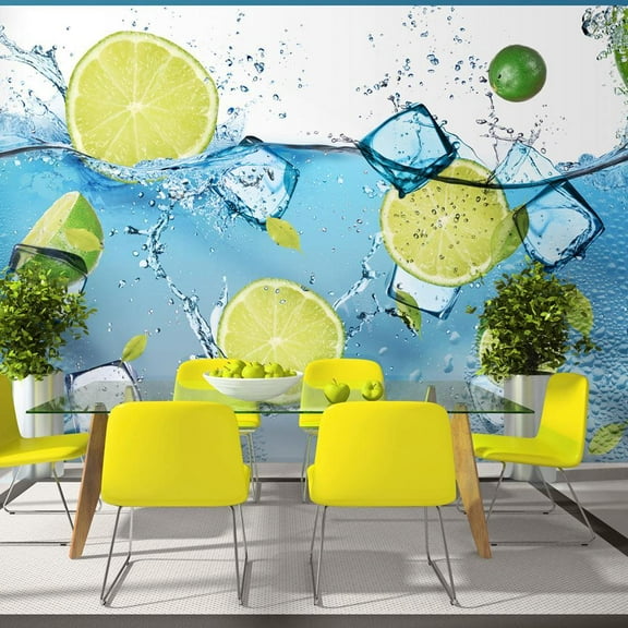 Tiptophomedecor Kitchen Wallpaper Wall Mural - Refreshing Lemonade
