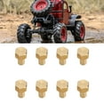 thumbnail image 2 of ZOUSSIQI RC Nut Kit, 8Pcs Standard Size Gold Wear Brass RC Tire Lock Nut Fine Workmanship for SCX24 (8mm) CA919-55005, 2 of 9