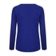 thumbnail image 4 of Gibobby Playera Térmica Ligera Tops de otoño-invierno Hollow Drill Top de mezcla de algodón de manga larga Tops de talla grande para mujer（Azul， XXXXL), 4 of 5