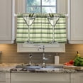 thumbnail image 2 of Yayeee Kitchen Curtains Tier Pair Light Filtering 27"x36" Rod Pocket Short Cafe Window Panel, Martini Glass, 2 of 7