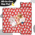 thumbnail image 4 of Lucky Cat Red Pattern Teens Toddler Nap Mat with Pillow, Sleeping Mat Bag for Preschool Daycare 59"x22", 4 of 6