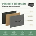 thumbnail image 4 of SLOK 9 Drawer Fabric Dresser, Bedroom Closet Organizer Storage Cabinet for Hallway/Entryway, Gray, 4 of 9