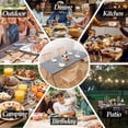 thumbnail image 2 of Rectangle Vinyl Table Cloth, Elastic Fitted Flannel Backed Plastic Table Covers for 5 Foot Folding Tables, Waterproof for Picnic, Camping, Indoor and Outdoor ( 30 x 60 inch), 2 of 9