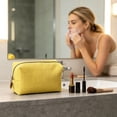 thumbnail image 4 of AUNVITO Waffle Makeup Bag Large Capacity Portable Travel Toiletry Pouch Cosmetic Organizer for Women Girls Daily Use and Weekend Trip Essentials, 4 of 8