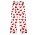 thumbnail image 5 of FDGIU Women Cute Heart Print Pajamas - 2 Piece Set Long Sleeve Sleepwear Button Down, 5 of 6