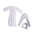 thumbnail image 2 of FashionCha 2 Pieces Miniature Figure Coat Action Figure Clothes Costume Accessory Trench Coat Mid Length Jacket Cloth Material Suitable for Tabletop Gaming Model Dioramas white, 2 of 8