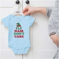 thumbnail image 5 of Funny Christmas Elf Hair Don't Care Romper Boys or Girls Infant Baby Brisco Brands 12M, 5 of 6