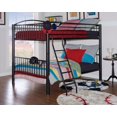 thumbnail image 3 of Powell Kalmia Heavy Metal Kid's Full over Full Convertible Bunk Bed with Built-In Ladder, Black, 3 of 33