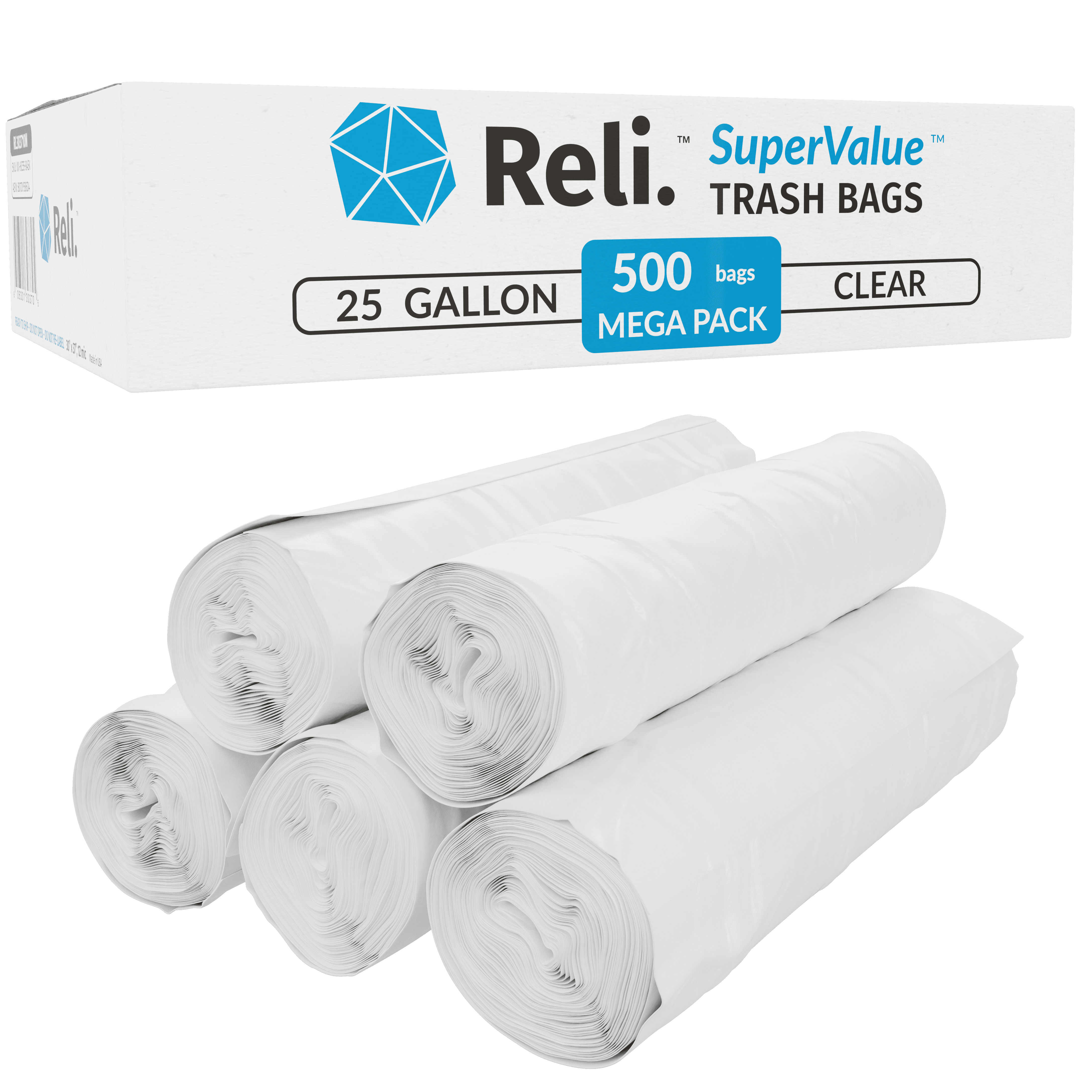 30 gallon clear garbage bags