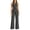 Black, variant on Two Piece Sets for Women Striped Matching Set Crew Neck Sleeveless Button Front Fitted Tank Top & Wide Leg Pants Office Stylish Business Casual Outfits