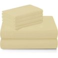 thumbnail image 4 of Luxury 4-Piece 1000 Thread Count 100% Egyptian Cotton Bed Sheets Luxury Hotel Sheets 24" Deep Pocket - Queen XL Size - Ivory Solid, 4 of 8