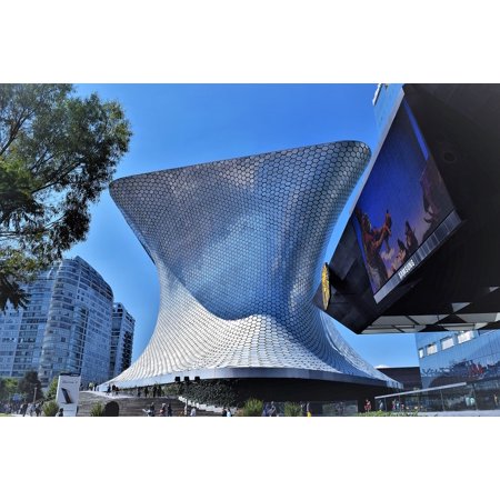 canvas print architecture mexico city soumaya museum cdmx stretched canvas 10 x