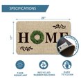 thumbnail image 2 of AVOIN colorlife Home Quote Boxwood Wreath Decorative Doormat, Holiday Farmhouse Low-Profile Floor Mat Switch Mat for Indoor Outdoor 17 x 47 Inch, 2 of 2