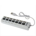 thumbnail image 3 of RisingPro Adaptateur d'Alimentation 7 Ports Multi USB HUB 2.0 Répartiteur de HUB Interrupteur Extension Externe, 3 of 3