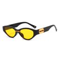 thumbnail image 2 of YAOBAMM Men Sunglasses Men Sunglasses Oval Frame Vintage Hip Hop Style UV Free Eye Protection UV Decorative Photo Prop Strong Hinge, 2 of 6