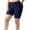 Dark Blue, variant on Tumotour Yoga Shorts For Women Plus Size Yoga Shorts Solid Color Lace Elastic High Waisted Running Workout Gym Shorts Sports Shorts