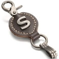 thumbnail image 1 of Mio Marino Unisex Vintage Leather Alphabet Keychain, 1 of 1
