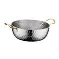 thumbnail image 3 of Olla para fideos instantáneos coreanos Ramen, sartén multiusos de calentamiento rápido, acero inoxidable Plata 22cm, 3 of 9