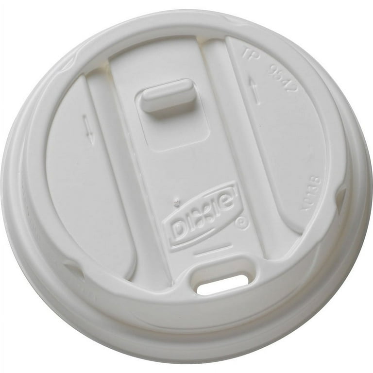 Dixie Large Reclosable Hot Cup Lids by GP Pro - 100 Lids/Pack - 1000 / Carton - White Dixie Large Reclosable Hot Cup Lids by GP Pro - 100 Lids/Pack - 1000 / Carton - White