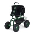 thumbnail image 1 of Siège de Travail de Jardin Roulant avec Roues, Chariot de Jardinage à Siège Pivotant à 360° avec Poignée de Direction Extensible, Plateau à Outils et Panier de Rangement, Capacité de 400 Lb, Tabourets de Jardinage pour Patio, Cour et Extérieur, 1 of 8