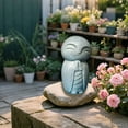 thumbnail image 2 of ICERUN Garden Statues,Resin Little Monk Sculpture Yard Decor,Stone Texture Look Outdoor Decorations for Yard, 2 of 7