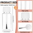 thumbnail image 2 of 20 paquetes de botellas de plástico de 15 ml (0,5 onzas líquidas) con aplicador de pincel y tapa blanca, vacías y rellenables para retoques de esmalte de uñas con pincel., 2 of 6
