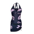 thumbnail image 2 of Gibobby Traje de Baño Sexy Bikini Trajes de baño Tankini para mujer con falda Trajes de baño de 2 piezas Trajes de baño con estampado de plumas(Negro,G), 2 of 4