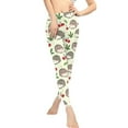 thumbnail image 2 of DISNIMO Hedgehog Cherry Printed High Waisted Leggings for Women, Casual Yoga Pants Leggings Tummy Control Soft Workout Leggings for Running Cycling, White, XS, 2 of 6