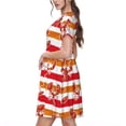 thumbnail image 2 of Lsque Red Lobster Print Women's Casual Dress T-Shirt Summer Short Sleeve Scoop Neck Swing Dresses, 2 of 6