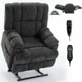 thumbnail image 2 of Spaco Medium Gray Dual Motor Power Lift Recliner - Infinite Position with Heat Massage, Power Remote, 2 of 7