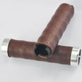 thumbnail image 5 of Upanbike Mountain Bike Grips Lock on Synthetic Leather Bicycle Handlebar Grips Coffee, 5 of 7