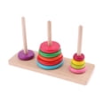 thumbnail image 4 of Juguete de madera para apilar, juego de apilar bloques de color del juego de juguetes, colores y aprendizaje de tamaño relativo, material educativo sensorial para niños y bebés, niños BLESIY Juguete de madera para apilar, 4 of 6