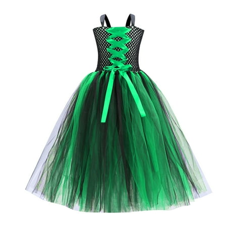 

DSOROZI Girl Dress Pearls Tulle Dress For Wedding Kids Pageant Ankle Length Dresses With Bow Knot Dark Green