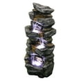 thumbnail image 5 of 4-Tier Rock Water Fountain with LED Lights - Outdoor Water Fountain for Garden, Patio, Deck, Porch - Yard Art Decor, 5 of 14