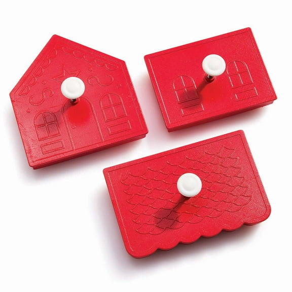 King Arthur Baking Company 3-D Gingerbread Cutters and Embossing Set, BPA Free, PFA Free, 3-Piece Set