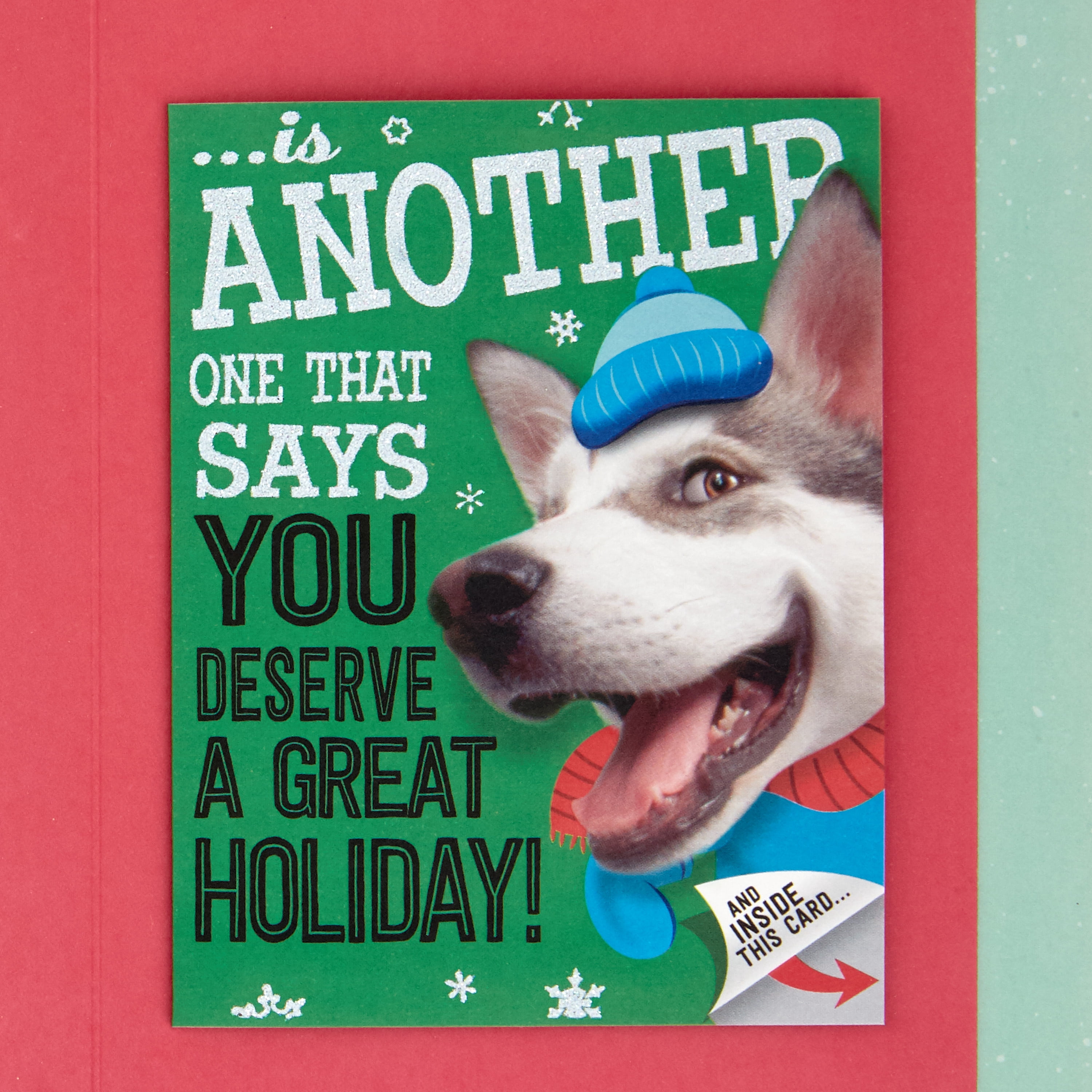 Hallmark Pop-up Christmas Greeting Card (Cute Dog Heartfelt Hug)