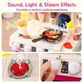 thumbnail image 4 of Patiojoy Kids Play Kitchen Set Chef Pretend Kitchen Playset Toy Kitchen Pink, 4 of 5