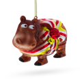 thumbnail image 1 of Adorno Navideño De Vidrio Soplado Hipopótamo, 1 of 5