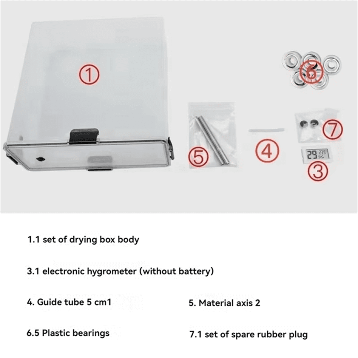 WM25 2Pcs 3D Printer Filament Dryer Box Airtight and Moisture- Real-Time Monitoring for 3D Pr