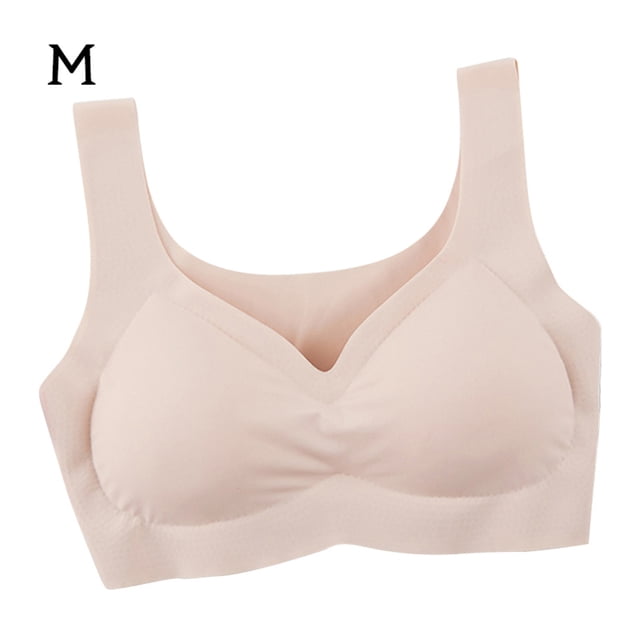 Sujetador sin costuras Wireless Hacer subir Lingerie Sport Ropa interior transpirable, Albaricoque, M kenally AP002552-06