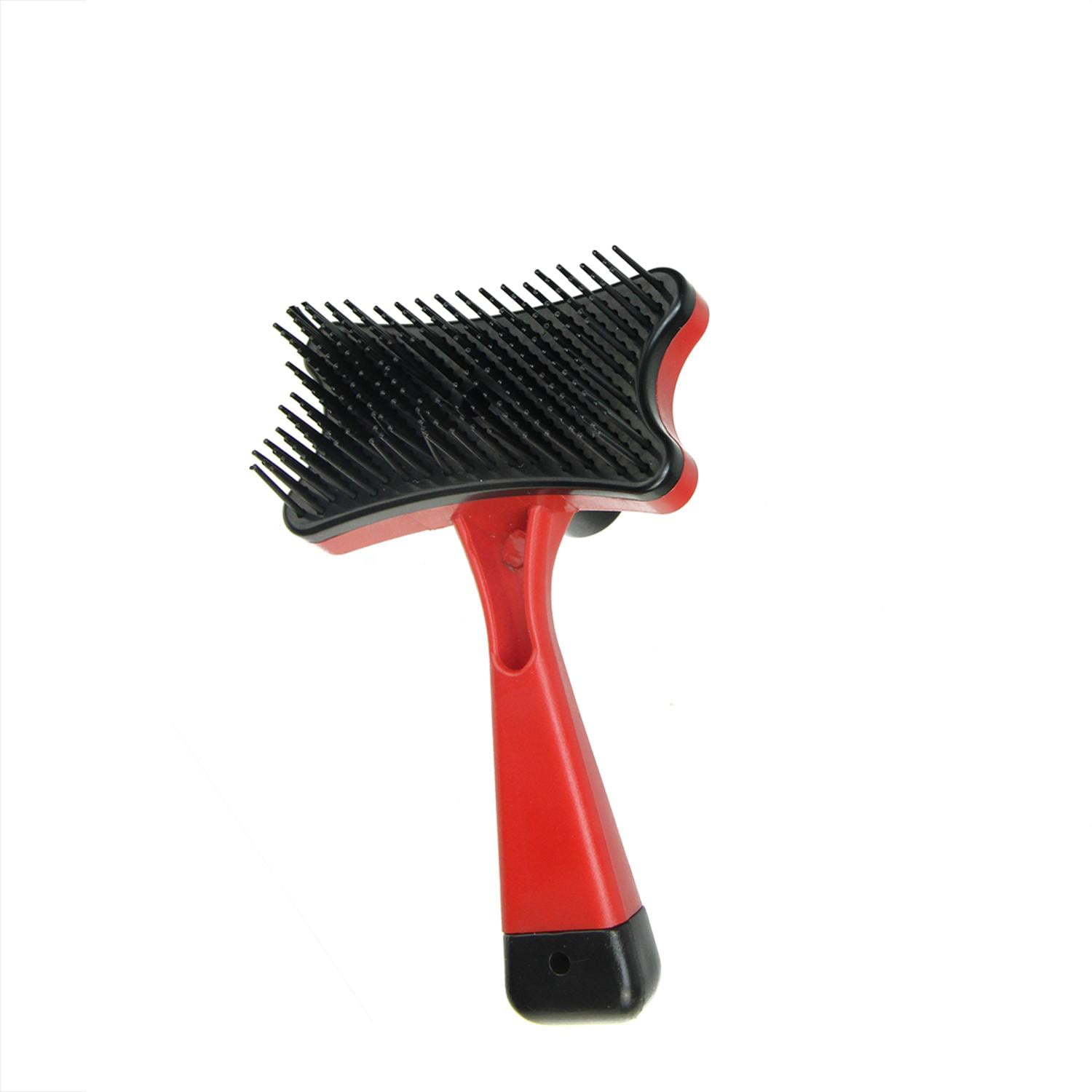 5" Mini Red and Black Self Cleaning DeShedding Cat or Dog Pet Grooming