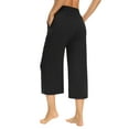 thumbnail image 5 of Sarin Mathews Womens Capri Pants Comfy Wide Leg Drawstring Sweatpants Lounge Pajama Capris Summer Pants with Pockets, 5 of 5