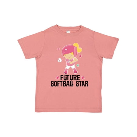 

Inktastic Future Softball Star Girl Gift Toddler Toddler Girl T-Shirt