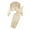 Beige, variant on Women's Sexy Knitted 2 Piece Set - Long Sleeve Pullover Top & Bodycon Dress, High-Stretch Fabric, Suitable for Weddings & Formal Occasions