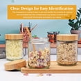 thumbnail image 5 of 4 Pack 16oz Overnight Oats Containers with Bamboo Lids, Glass Storage Jars with Airtight Lid, Wide-Mouth Mason Salad Jars, Glass Food Storage Containers for Snacks, Yogurt, Spices, and Sugar, 5 of 7