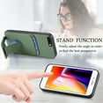 thumbnail image 4 of Allytechgroup Cards Holder Back Case for iPhone 8 Plus/ 7 Plus, Vintage PU Leather TPU Shockproof Slim Kickstand Anti-Drop Protective Wallet Phone Case Cover for Apple iPhone 8 Plus/ 7 Plus, Green, 4 of 8