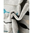 thumbnail image 4 of Unique Loom Outdoor Modern Collection Area Rug - Seattle (2' x 6' 1" Runner Gray/Black), 4 of 7