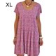 thumbnail image 1 of Minnieouse Vestido de manga corta con cuello en V y volantes estampados para mujer Vestidos Rojo SG Minnieouse AP002233-12, 1 of 4