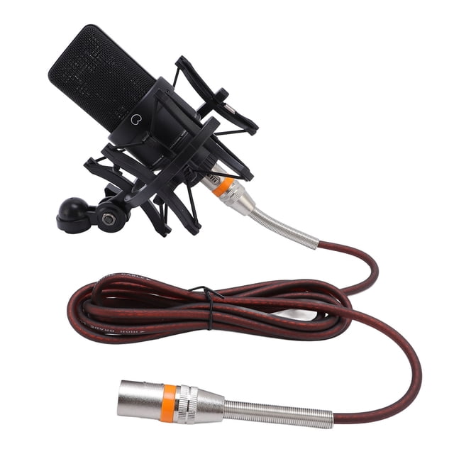 Studio XLR Microphone, 26mm Diaphragm Condenser Microphone with Shock Mount, Windscreen, XLR Cable for Recording, Podcasting, Singing, Live Streaming, Gaming, Online Chatting